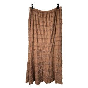 Fashion Nova Nobody Like Me Lace Skirt Size 3X Mocha Cottagecore Peasant Boho